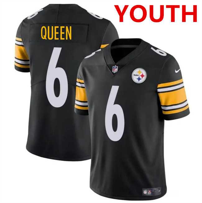 Youth Pittsburgh Steelers #6 Patrick Queen Black Vapor Untouchable Limited Football Stitched Jersey Dzhi,We sell and wholesale Youth Pittsburgh Steelers #6 Patrick Queen Black Vapor Untouchable Limited Football Stitched Jersey Dzhi on line form chian!